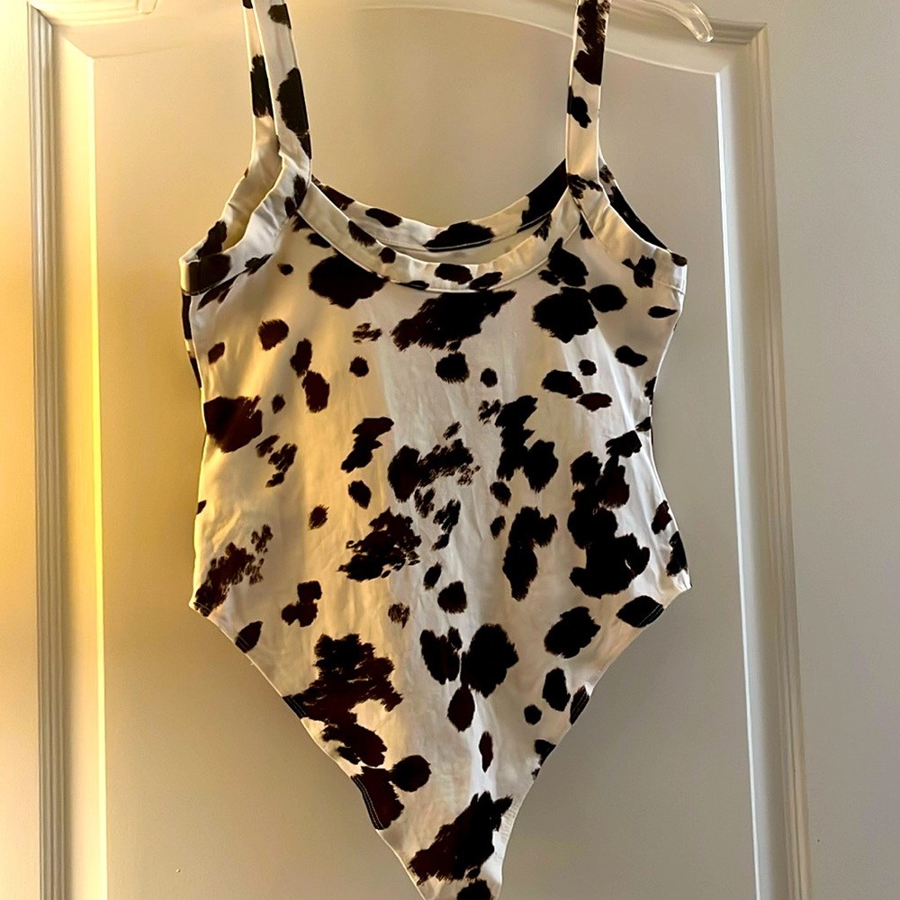 Forever 21 brown cow print bodysuit!